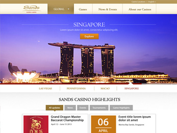 Sands Casino website thumbnail